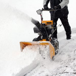 snow clearing in the winter